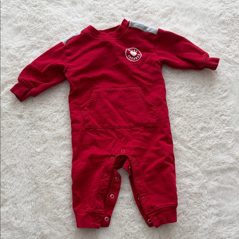Carter's Red and Gray Kids Footie